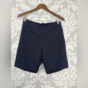 4/$25 • George Navy Print Elastic Waist Bermuda Shorts